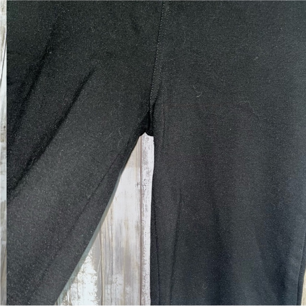 Lauren Ralph Lauren Black Wide Leg Pull On Pants - Picture 3 of 5